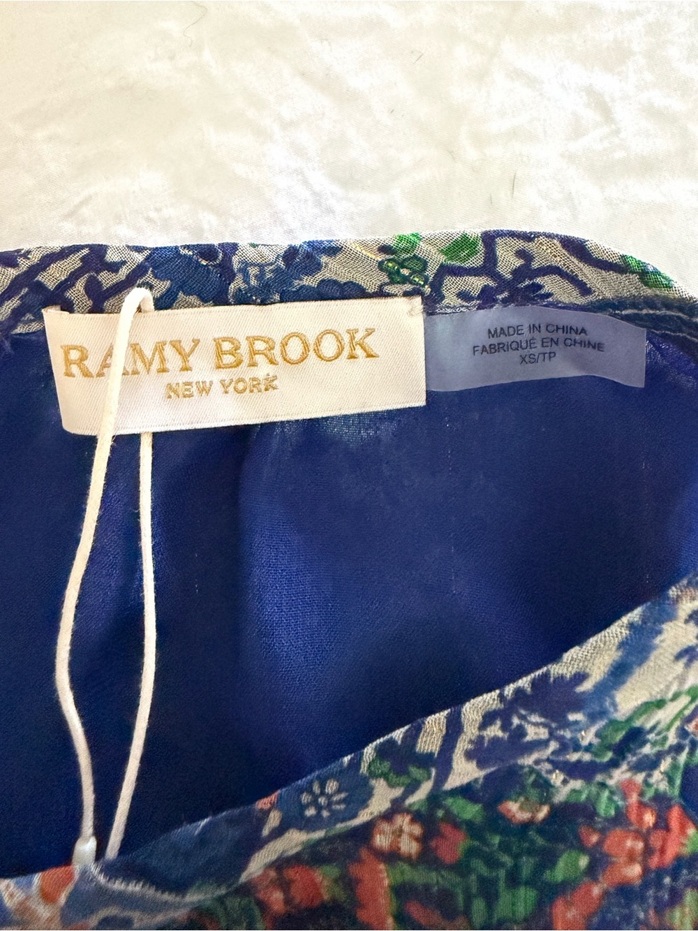Ramy Brook Women’s Paris Cabana Blue Multi Patchwork Mini Dress Sz XS NWT $395 - Picture 6 of 12